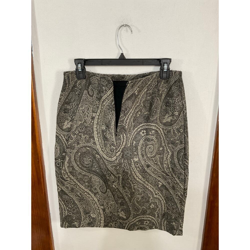 VTG 90s Jones New York Paisley Wrap High-Rise Skirt Size Small Knee Length - Picture 4 of 6
